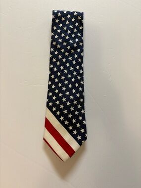 Tommy Hilfiger Patriotic Stars and Stripes flag silk Tie